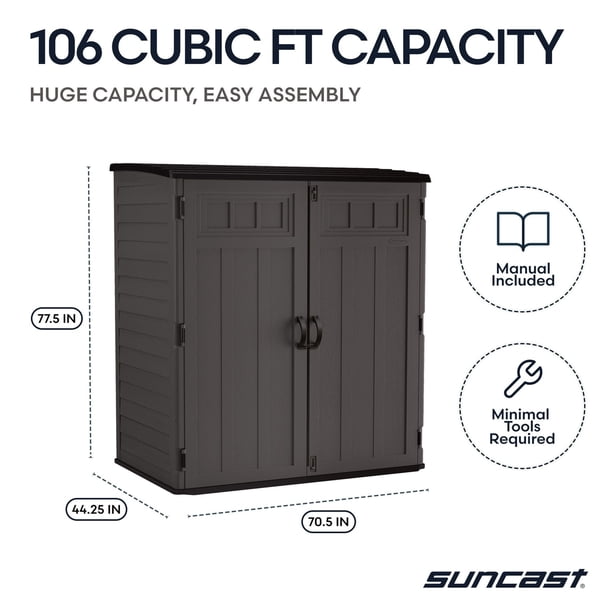 SAMです。 Suncast 6' x 4' Extra Large Vertical Outdoor Shed - Samsclub.com
