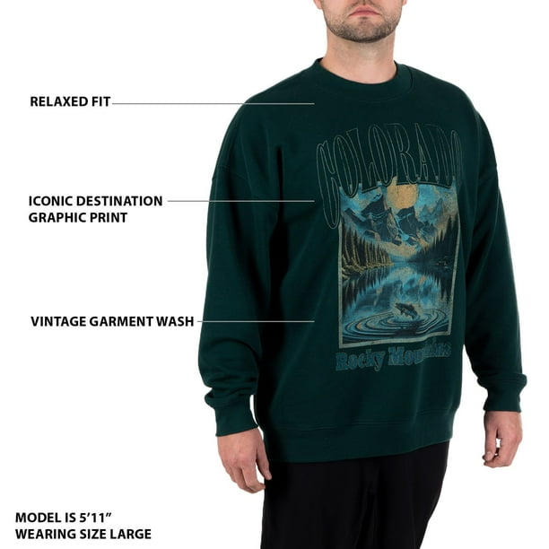 State of Mine Men's Destination Fleece Crewneck Sweatshirt