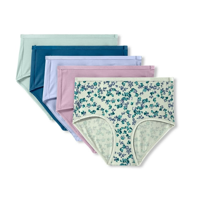 Jockey Women's 5-Pack Organic Cotton Stretch Modern Brief