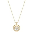 thumbnail image 4 of 0.50 CT. T.W. Double Circle Dancing Diamond Pendant Necklace in 14K Gold, 4 of 7