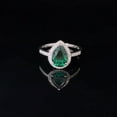 thumbnail image 6 of Pear Cut Lab Created Gemstone & 0.19 CT. T.W. Diamond Ring in 14K Gold, 6 of 6