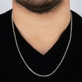 thumbnail image 6 of 2.5mm Italian Sterling Silver Diamond Cut Rope Chain, 6 of 7