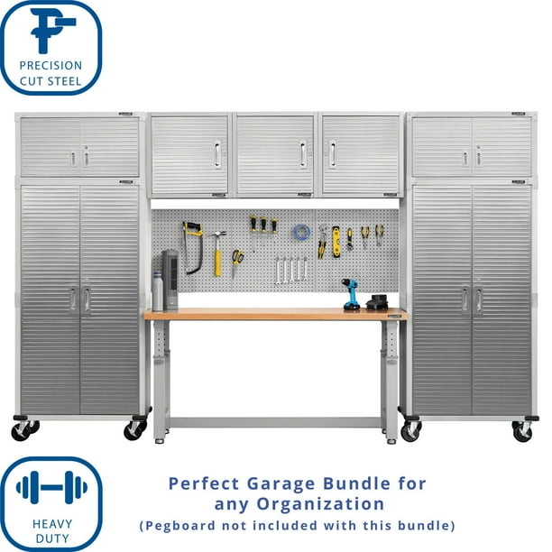 Seville Classics UltraHD 8-Piece Steel Garage Cabinet Storage Set