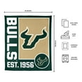 thumbnail image 3 of Logo Brands South Florida Bulls 60"x70" Super Plush Blanket, 3 of 6