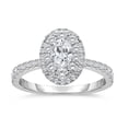 thumbnail image 1 of 1.20 CT.T.W. Oval Round Diamond Bridal Ring in 14K White Gold, 1 of 5
