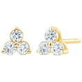 thumbnail image 2 of 0.30 CT. T.W. Round Cut Three Stone Diamond Stud Earrings in 14K Gold, 2 of 5