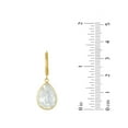 thumbnail image 5 of Pear Cut Gemstone Bezel Set Dangle Earrings in 14K Gold, 5 of 5