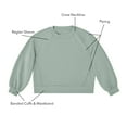 thumbnail image 5 of Member's Mark Women's Sandwash Front Seam Piping Crewneck Sweatshirt, 5 of 8