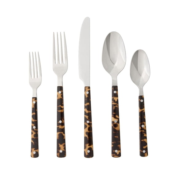 Member's Mark 20-Piece Colored Handle Flatware Set, 18/10 Stainless Steel