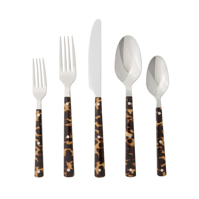 Member's Mark 20-Piece Colored Handle Flatware Set, 18/10 Stainless Steel