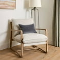 thumbnail image 1 of Newfield Wood and Upholstered Accent Chair, Wheat, 1 of 5