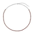 thumbnail image 2 of Round Cut Lab Created Gemstone Tennis Necklace in Sterling Silver, 2 of 5