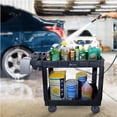 thumbnail image 3 of Simpli-Magic Rolling Utility Cart on Wheels, Heavy Duty with Ergonomic Handle, 600-Pound Capacity, Large Size: 40” x 17” x 33”, 3 of 7