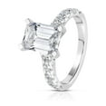 thumbnail image 3 of Lab Created Emerald Cut Diamond Ring in 18K Gold, 3 of 8