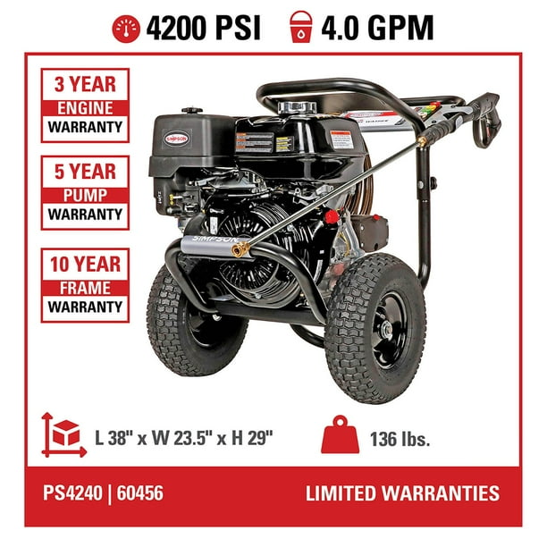 GARAGE194！HP PowerShot PS4240 49-State 4200 PSI at 4.0 GPM HONDA® GX390 with