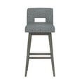 thumbnail image 3 of HH2 Home Upholstered Key Back Wood Adjustable Height Swivel Bar Stool, 3 of 19