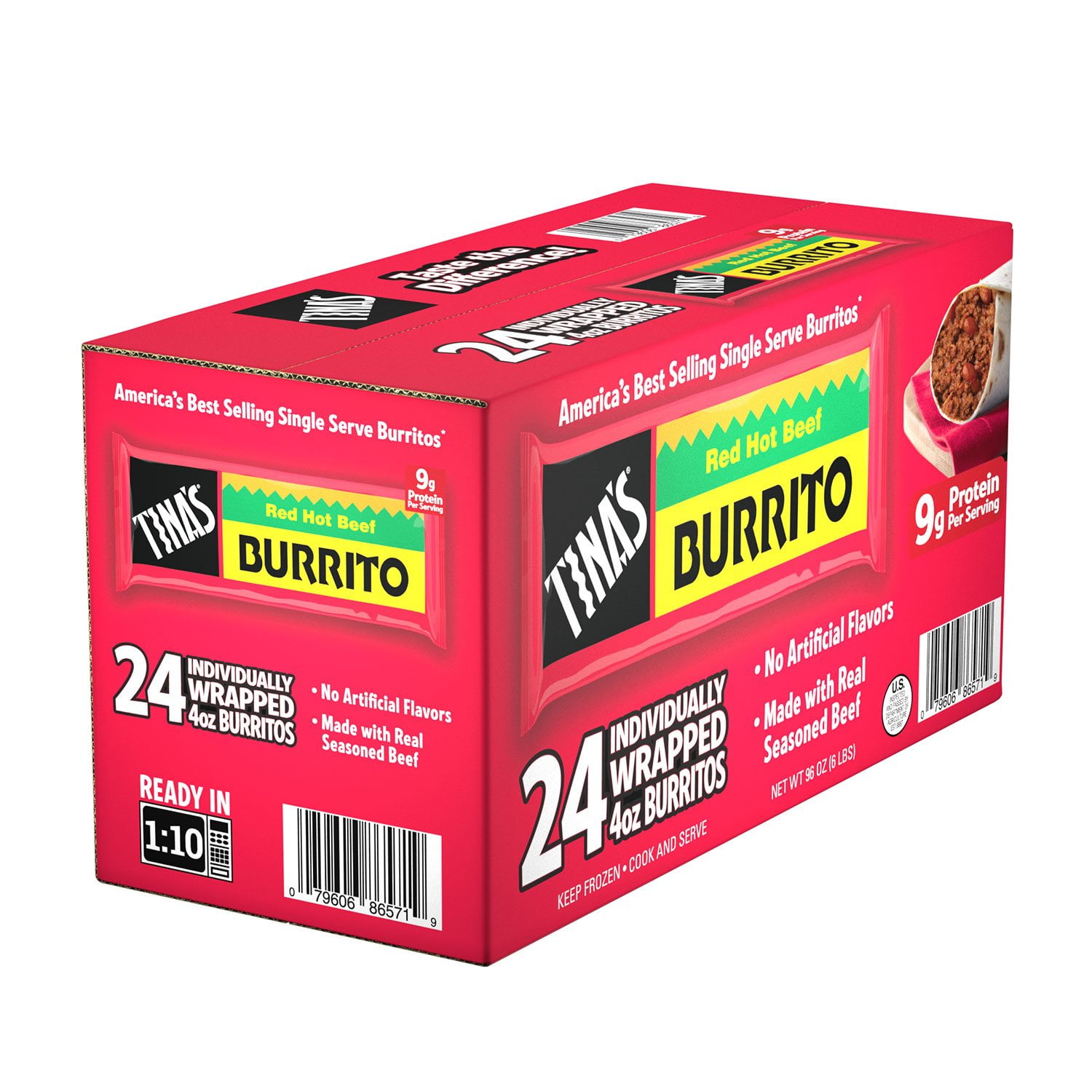 Tina's Individually Wrapped Red Hot Beef Burritos 24CT. - Samsclub.com