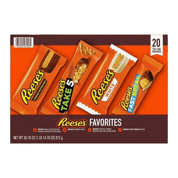 REESE'S Peanut Butter Candy Variety Pack, 20 pk.