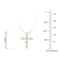 thumbnail image 4 of 0.20 CT. T.W. Round Cut Diamond Cross Pendant Necklace in 14K Gold, 4 of 7