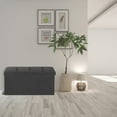 thumbnail image 11 of Seville Classics Foldable Storage Bench Ottoman, Modern Gray,  30" W x 15.7" D x 15.7" H, 11 of 11