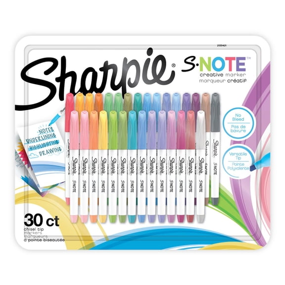 Sharpie -S-Note Creative Marker 30 Count, Assorted Colors