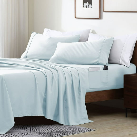 Swift Home Smart Sheet Set With 8" Side Storage Pockets, Assorted Sizes