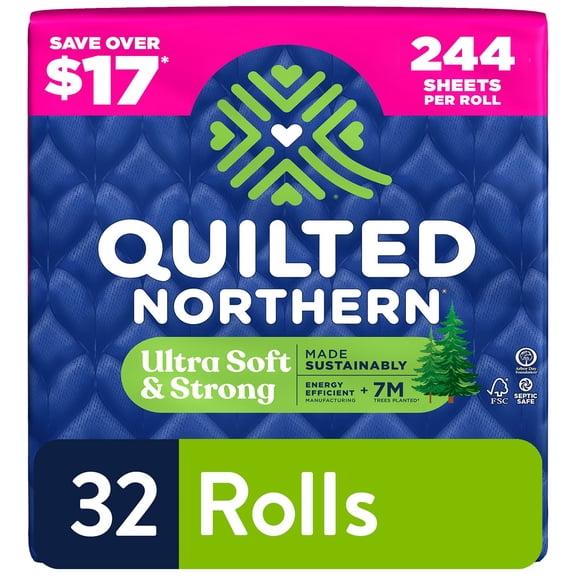Quilted Northern Ultra Soft & Strong 2-Ply Toilet Paper 32 rolls, 244 sheets/roll