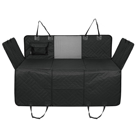 Rubbermaid Hard base Back Seat Pet Protector with Pockets and Secure Straps