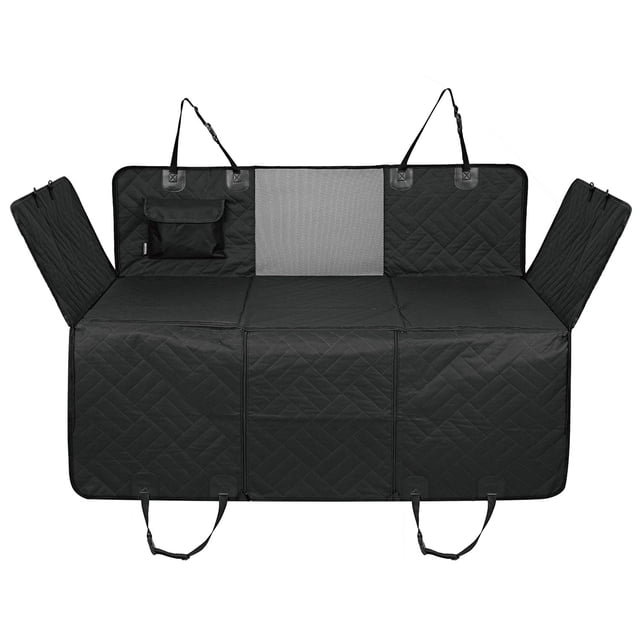 Rubbermaid Hard base Back Seat Pet Protector with Pockets and Secure Straps