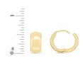 thumbnail image 2 of Diamond Cut and Polished Huggie Earrings in 14K Gold, 2 of 4