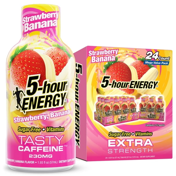 5-hour ENERGY Shot, Extra Strength, Strawberry Banana 1.93 oz., 24 pk.