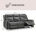 thumbnail image 4 of Rhodes 3-Piece Manual Leather Reclining Set, Assorted Colors, 4 of 23