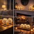 thumbnail image 7 of Deck Impressions 6" Solar/USB LED Crackle Glass Globe Lights, Choose Pack, 7 of 11