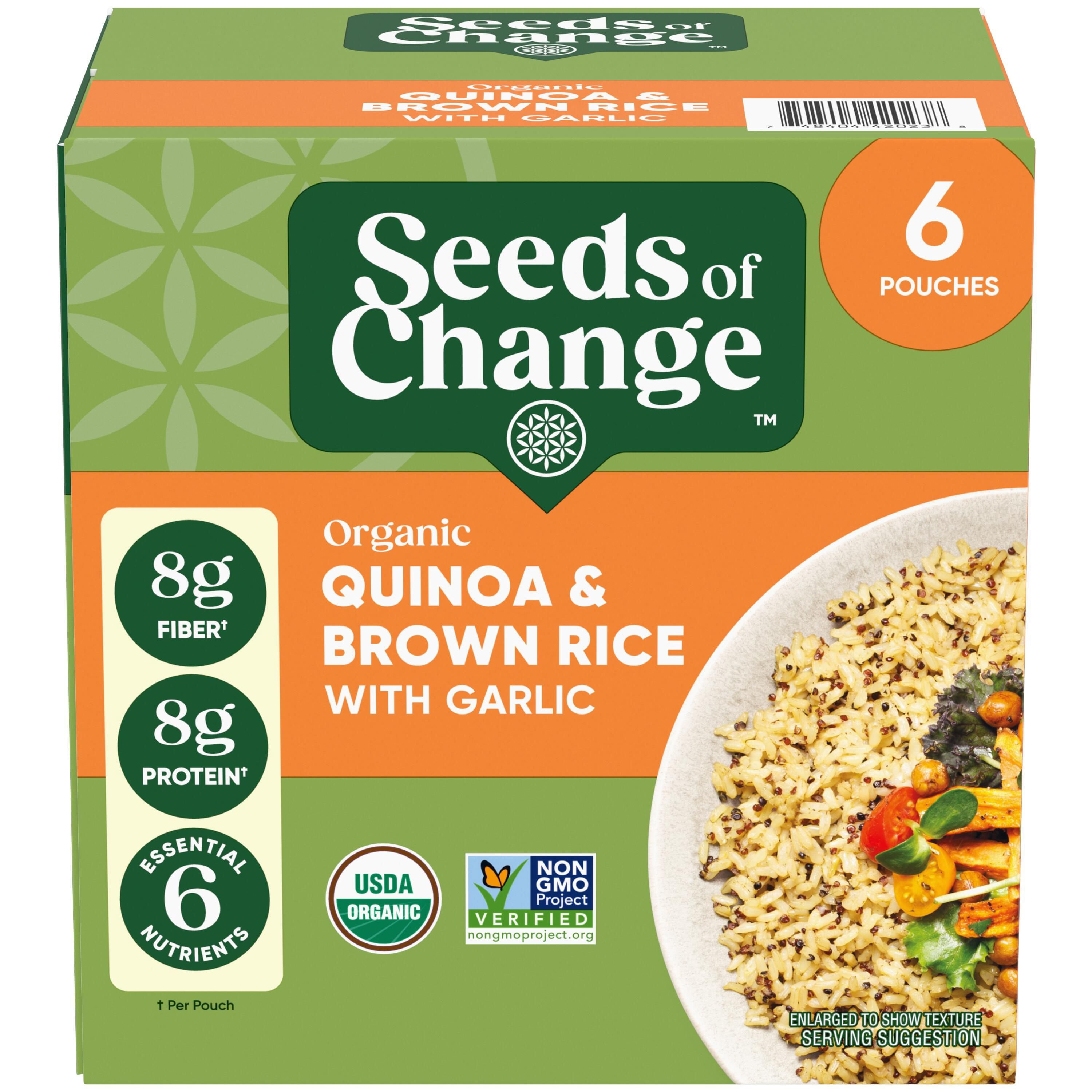 Seeds of Change Certified Organic Quinoa and Brown Rice with Garlic 8.5 oz., 6 pk.