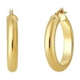 thumbnail image 3 of Wedding Band Hoop Earrings in 14K Gold, 3 of 5