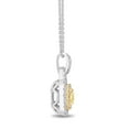 thumbnail image 3 of 1.00 CT. T.W. Cushion Cut Double Halo Diamond Pendant Necklace in 14K Gold, 3 of 7