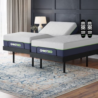 GhostBed Medium Firm Memory Foam Mattress and Adjustable Base Set