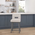 thumbnail image 1 of HH2 Home Upholstered Key Back Wood Adjustable Height Swivel Bar Stool, 1 of 20