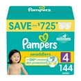 thumbnail image 1 of Pampers Swaddlers Diapers, Sizes Newborn-8, 1 of 10