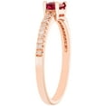 thumbnail image 3 of Baguette Cut Gemstone and 0.10 CT. T.W. Diamond Ring in 14K Gold, 3 of 4