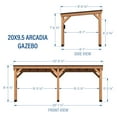 thumbnail image 9 of Backyard Discovery Arcadia Cedar Gazebo with PowerPort, Choose Size, 9 of 11