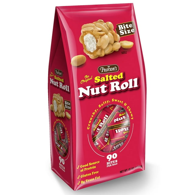 Pearson's Salted Nut Roll, Bite Size, 0.5 oz., 90 pcs.