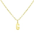 thumbnail image 1 of Initial Paperclip Chain Pendant Necklace in 14K Gold, 1 of 5