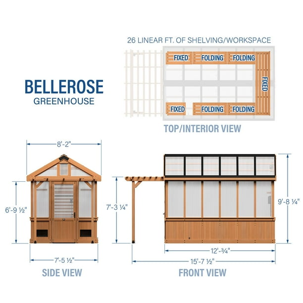 Backyard Discovery Bellerose Cedar Greenhouse - Samsclub.com