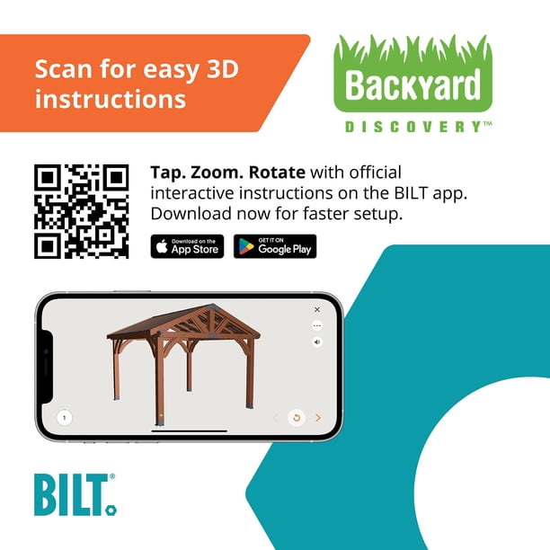 Backyard Discovery Cedar 12' x 12' Gazebo with PowerPort