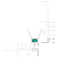 thumbnail image 4 of Baguette Cut Gemstone and 0.06 CT. T.W. Diamond Halo Pendant Necklace in 14K Gold, 4 of 4
