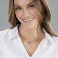thumbnail image 4 of Cushion Cut Gemstone Bezel Set Necklace in 14K Gold, 4 of 5