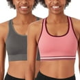 thumbnail interactive-video image 1 of Member's Mark Women's 2 Pack Racerback Sports Bra, 1 of 14
