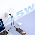 thumbnail image 3 of Tech Squared USB Wall Outlet Expander with Built in Retractable Cable, 3 of 6
