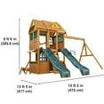 thumbnail image 11 of KidKraft Overland Heights Wooden Swing Set with Monkey Bars, 11 of 12
